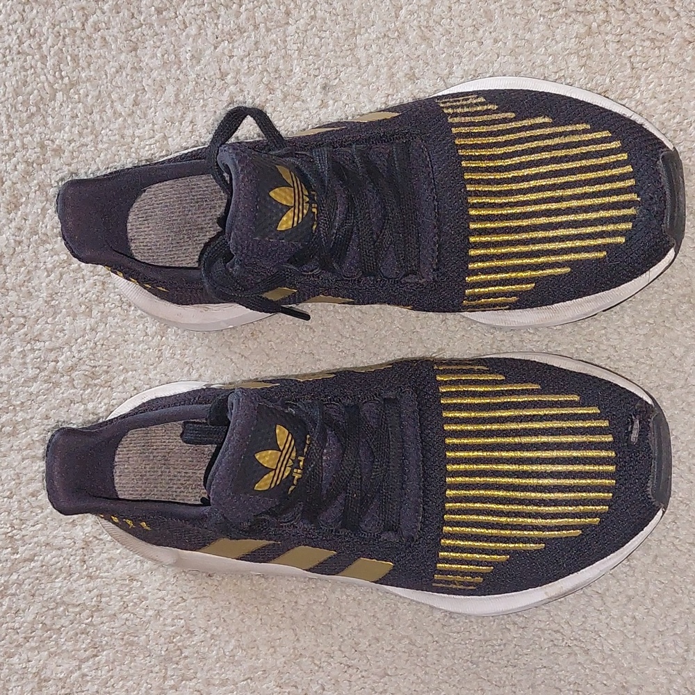 Adidas Black and Gold Runners Size 8W